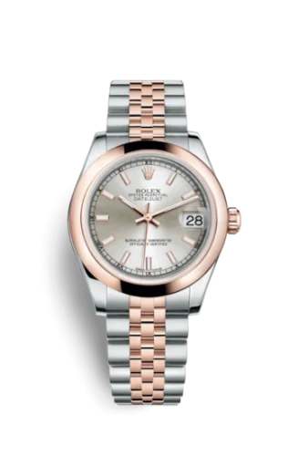 Rolex - 178241-0037 Datejust 31 Rolesor Everose Domed / Jubilee / Silver