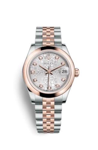 Rolex - 178241-0040 Datejust 31 Rolesor Everose Domed / Jubilee / Silver Computer