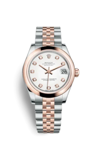 Rolex - 178241-0048 Datejust 31 Rolesor Everose Domed / Jubilee / White Diamonds