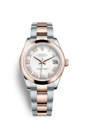 Rolex - 178241-0068 Datejust 31 Rolesor Everose Domed / Oyster / White Roman
