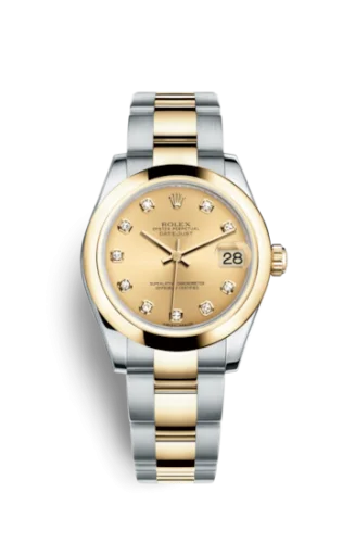 Rolex - 178243-0024 Datejust 31 Rolesor Yellow  Domed / Oyster / Champagne Diamond