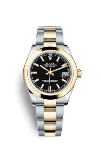Rolex - 178243-0025 Datejust 31 Rolesor Yellow Domed / Oyster / Black