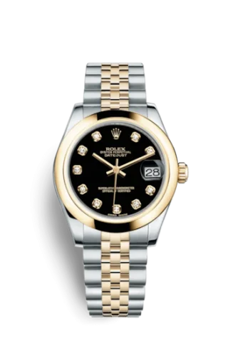 Rolex - 178243-0045 Datejust 31 Rolesor Yellow Domed / Jubilee / Black Diamond