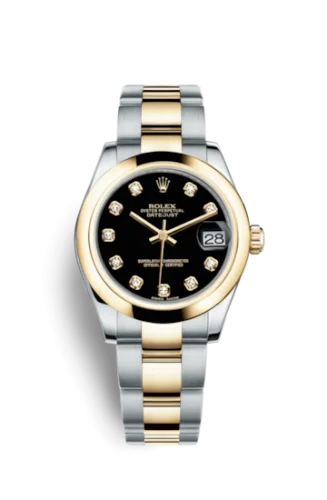 Rolex - 178243-0051 Datejust 31 Rolesor Yellow Domed / Oyster / Black Diamond
