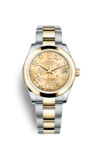 Rolex - 178243-0078 Datejust 31 Rolesor Yellow Domed / Oyster / Champagne Floral