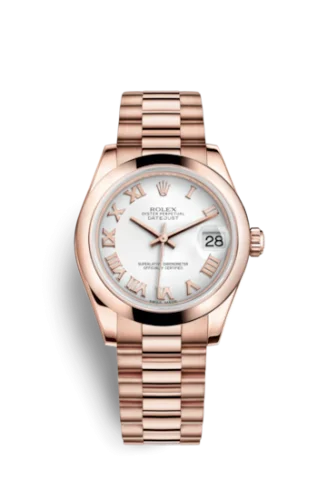 Rolex - 178245f-0028 Datejust 31 Everose Domed / President / White Roman