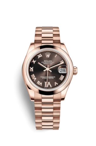 Rolex - 178245f-0032 Datejust 31 Everose Domed / President / Chocolate Roman