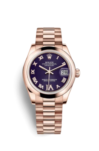 Rolex - 178245f-0033 Datejust 31 Everose Domed / President / Purple Roman