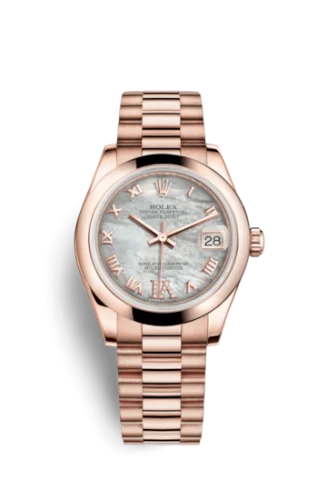 Rolex - 178245f-0034 Datejust 31 Everose Domed / President / MOP Roman
