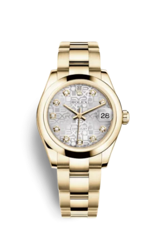 Rolex - 178248-0038 Datejust 31 Yellow Gold Domed / Oyster / Silver Computer