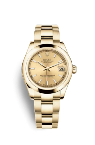 Rolex - 178248-0042 Datejust 31 Yellow Gold Domed / Oyster / Champagne