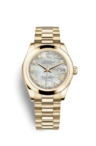 Rolex - 178248-0044 Datejust 31 Yellow Gold Domed / President / MOP Roman