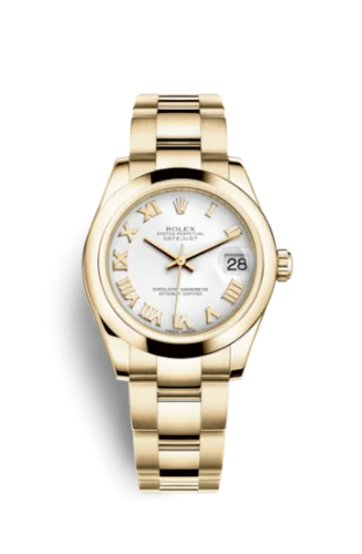 Rolex - 178248-0065 Datejust 31 Yellow Gold Domed / Oyster / White Roman