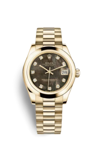 Rolex - 178248-0074 Datejust 31 Yellow Gold Domed / President / Black MOP