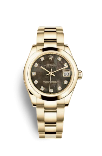 Rolex - 178248-0076 Datejust 31 Yellow Gold Domed / Oyster / Black MOP