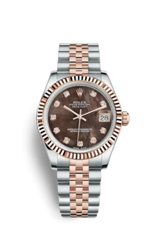 Rolex - 178271-0032 Datejust 31 Rolesor Everose Fluted / Jubilee / Black MOP