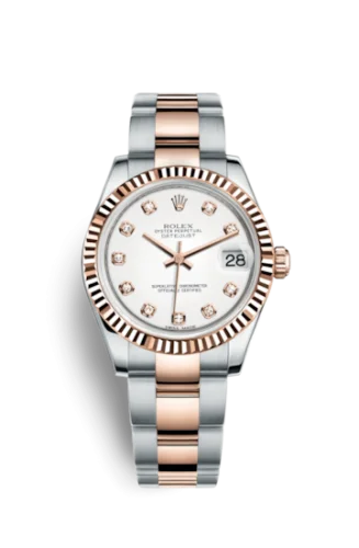 Rolex - 178271-0039 Datejust 31 Rolesor Everose Fluted / Oyster / White Diamond