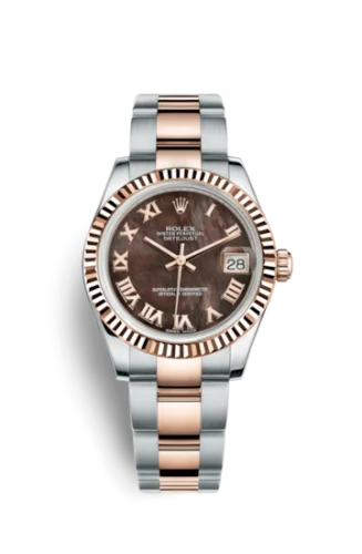 Rolex - 178271-0047 Datejust 31 Rolesor Everose Fluted / Oyster / Black MOP Roman