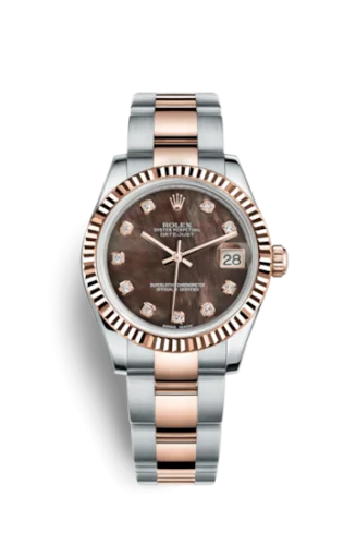 Rolex - 178271-0054 Datejust 31 Rolesor Everose Fluted / Oyster / Black MOP