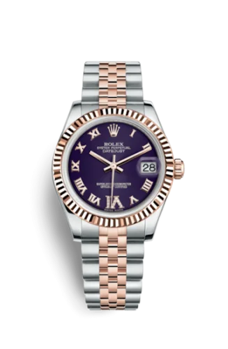 Rolex - 178271-0072 Datejust 31 Rolesor Everose Fluted / Jubilee / Purple Roman