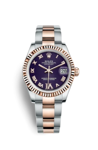 Rolex - 178271-0076 Datejust 31 Rolesor Everose Fluted / Oyster / Purple Roman