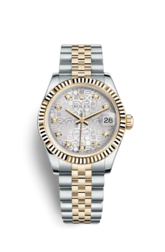 Rolex - 178273-0006 Datejust 31 Rolesor Yellow Fluted / Jubilee / Silver Computer