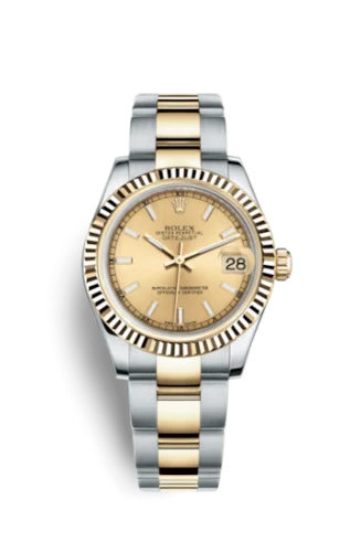 Rolex - 178273-0009 Datejust 31 Rolesor Yellow Fluted / Oyster / Champagne