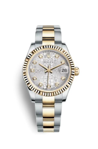 Rolex - 178273-0010 Datejust 31 Rolesor Yellow Fluted / Oyster / Silver Computer