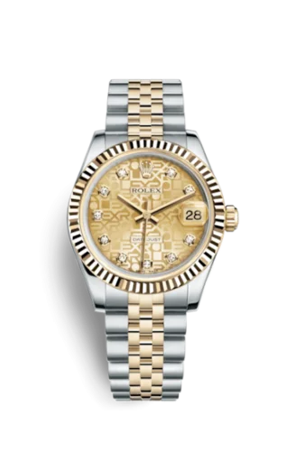Rolex - 178273-0013 Datejust 31 Rolesor Yellow Fluted / Jubilee / Champagne Computer