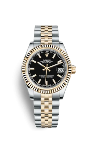 Rolex - 178273-0019 Datejust 31 Rolesor Yellow Fluted / Jubilee / Black
