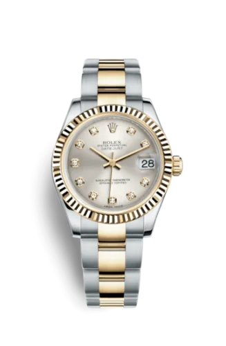 Rolex - 178273-0040 Datejust 31 Rolesor Yellow Fluted / Oyster / Silver Diamond