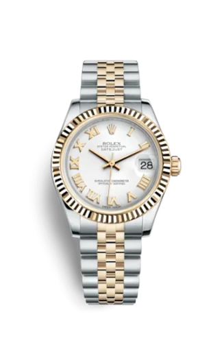 Rolex - 178273-0073 Datejust 31 Rolesor Yellow Fluted / Jubilee / White Roman