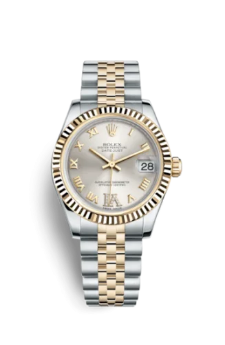 Rolex - 178273-0091 Datejust 31 Rolesor Yellow Fluted / Jubilee / Silver Roman