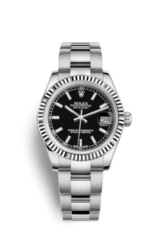 Rolex - 178274-0034 Datejust 31 Stainless Steel Fluted / Oyster / Black