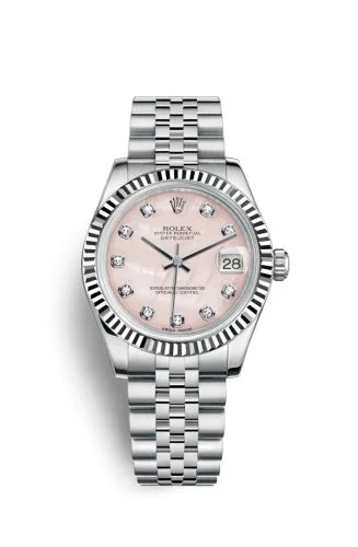 Rolex - 178274-0043 Datejust 31 Stainless Steel Fluted / Jubilee / Pink MOP Diamond