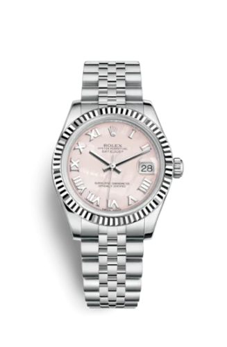 Rolex - 178274-0044 Datejust 31 Stainless Steel Fluted / Jubilee / Pink MOP Roman
