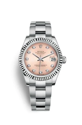 Rolex - 178274-0053 Datejust 31 Stainless Steel Fluted / Oyster / Pink - Diamond