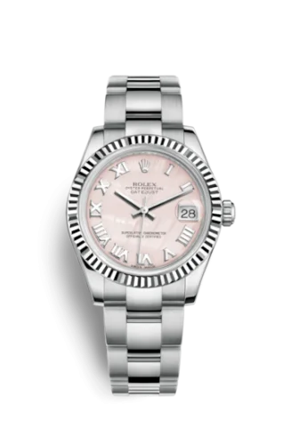 Rolex - 178274-0068 Datejust 31 Stainless Steel Fluted / Oyster / Pink MOP - Roman