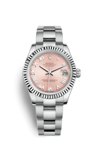 Rolex - 178274-0076 Datejust 31 Stainless Steel Fluted / Oyster / Pink Roman