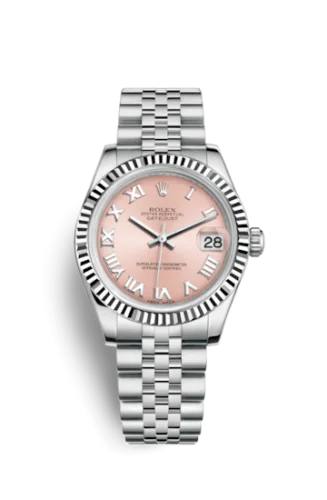 Rolex - 178274-0077 Datejust 31 Stainless Steel Fluted / Jubilee / Pink Roman