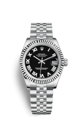 Rolex - 178274-0079 Datejust 31 Stainless Steel Fluted / Jubilee / Black - Roman