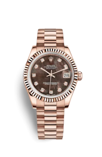 Rolex - 178275f-0003 Datejust 31 Everose Fluted / President / Black MOP