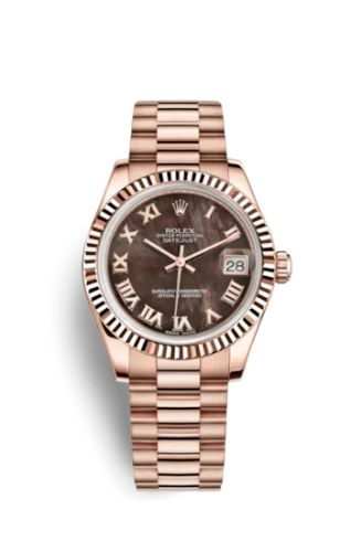 Rolex - 178275f-0004 Datejust 31 Everose Fluted / President / Black MOP Roman