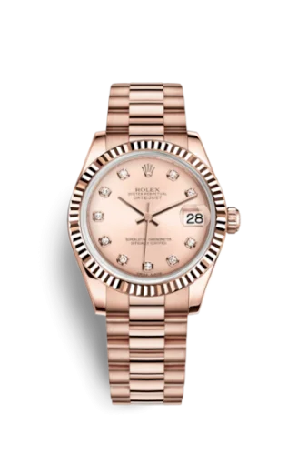 Rolex - 178275f-0008 Datejust 31 Everose Fluted / President / Pink Diamonds