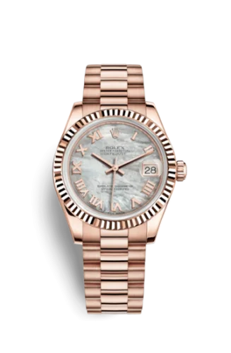 Rolex - 178275f-0026 Datejust 31 Everose Fluted / President / MOP Roman