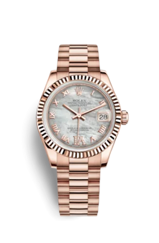 Rolex - 178275f-0034 Datejust 31 Everose Fluted / President / MOP Roman