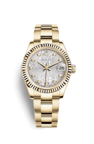 Rolex - 178278-0031 Datejust 31 Yellow Gold Fluted / Oyster / Silver Computer