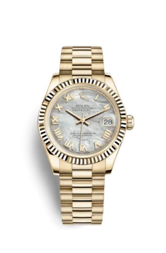 Rolex - 178278-0038 Datejust 31 Yellow Gold Fluted / President / MOP Roman