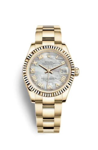 Rolex - 178278-0041 Datejust 31 Yellow Gold Fluted / Oyster / MOP Roman