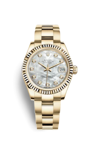 Rolex - 178278-0067 Datejust 31 Yellow Gold Fluted / Oyster / MOP